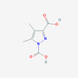 molecular formula C7H8N2O4 B12864921 4,5-Dimethyl-1H-pyrazole-1,3-dicarboxylic acid CAS No. 856343-99-2