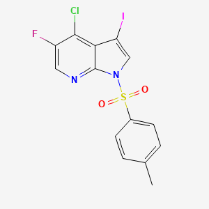 molecular formula C14H9ClFIN2O2S B12864985 4-Chloro-5-fluoro-3-iodo-1-tosyl-1H-pyrrolo[2,3-b]pyridine 