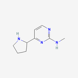 molecular formula C9H14N4 B12865055 Methyl-(4-pyrrolidin-2-YL-pyrimidin-2-YL)-amine 