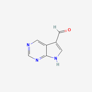 molecular formula C7H5N3O B1286517 7h-Pyrrolo[2,3-d]pyrimidine-5-carbaldehyde CAS No. 1060815-89-5