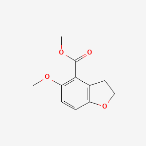 molecular formula C11H12O4 B12865223 Methyl 5-methoxy-2,3-dihydrobenzofuran-4-carboxylate 