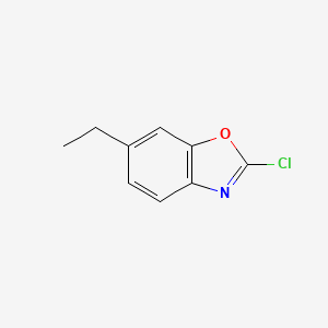 molecular formula C9H8ClNO B12865235 2-Chloro-6-ethylbenzo[d]oxazole 