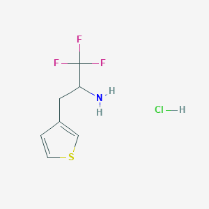 molecular formula C7H9ClF3NS B12865238 2,2,2-Trifluoro-1-thiophen-3-ylmethyl-ethylamine hydrochloride CAS No. 1187928-86-4