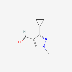 molecular formula C8H10N2O B1286527 3-cyclopropyl-1-methyl-1H-pyrazole-4-carbaldehyde CAS No. 902837-67-6