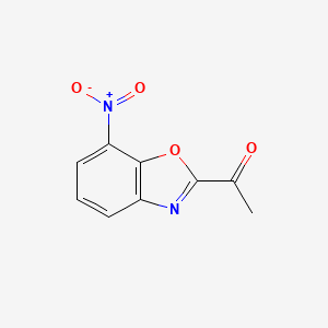 molecular formula C9H6N2O4 B12865331 1-(7-Nitrobenzo[d]oxazol-2-yl)ethanone 