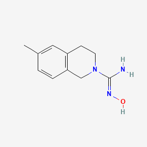 molecular formula C11H15N3O B12865427 N-Hydroxy-6-methyl-3,4-dihydroisoquinoline-2(1H)-carboximidamide 