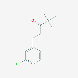 molecular formula C13H17ClO B12865452 1-(3-Chloro-phenyl)-4,4-dimethyl-pentan-3-one 