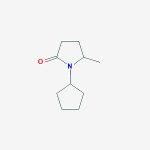 molecular formula C10H17NO B12865650 1-Cyclopentyl-5-methylpyrrolidin-2-one 