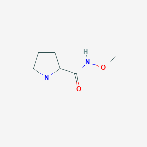 molecular formula C7H14N2O2 B12865739 N-Methoxy-1-methylpyrrolidine-2-carboxamide 