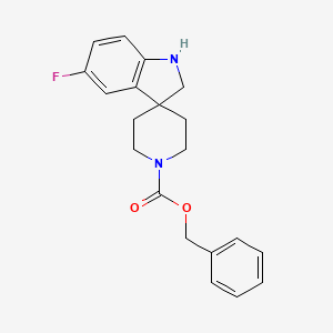 molecular formula C20H21FN2O2 B1286584 Benzyl 5-fluorospiro[indoline-3,4'-piperidine]-1'-carboxylate CAS No. 209348-85-6