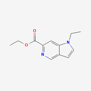 molecular formula C12H14N2O2 B12865882 Ethyl 1-ethyl-1h-pyrrolo[3,2-c]pyridine-6-carboxylate 
