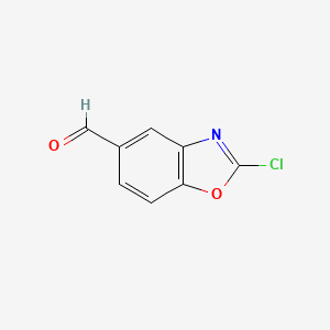 molecular formula C8H4ClNO2 B12865891 2-Chlorobenzo[d]oxazole-5-carbaldehyde 
