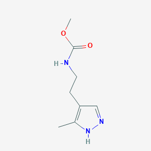 molecular formula C8H13N3O2 B12866064 Methyl (2-(3-methyl-1H-pyrazol-4-yl)ethyl)carbamate 
