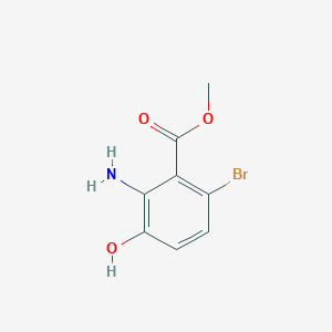 molecular formula C8H8BrNO3 B12866070 Methyl 2-amino-6-bromo-3-hydroxybenzoate 