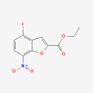 molecular formula C11H8FNO5 B12866128 Ethyl 4-fluoro-7-nitrobenzo[b]furan-2-carboxylate 
