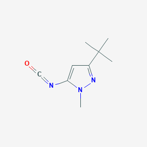 molecular formula C9H13N3O B12866130 3-tert-Butyl-5-isocyanato-1-methyl-1H-pyrazole 