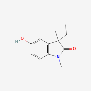 molecular formula C12H15NO2 B1286619 3-Ethyl-5-hydroxy-1,3-dimethylindolin-2-one CAS No. 120713-59-9