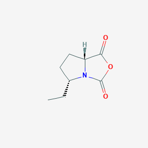 molecular formula C8H11NO3 B12866207 (5R,7AR)-5-ethyltetrahydropyrrolo[1,2-c]oxazole-1,3-dione 