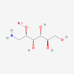 molecular formula C6H14KNO5 B12866208 Potassium (2S,3S,4R,5R)-1-amino-3,4,5,6-tetrahydroxyhexan-2-olate 