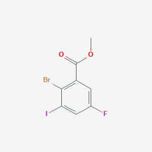 molecular formula C8H5BrFIO2 B12866212 Methyl 2-bromo-5-fluoro-3-iodobenzoate 