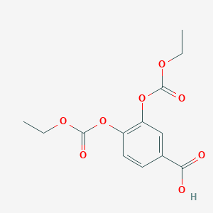 molecular formula C13H14O8 B1286631 3,4-Bis[(ethoxycarbonyl)oxy]benzoic acid CAS No. 89662-01-1