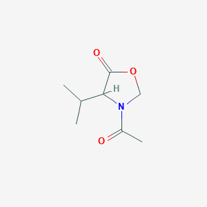 molecular formula C8H13NO3 B12866314 3-Acetyl-4-isopropyloxazolidin-5-one 
