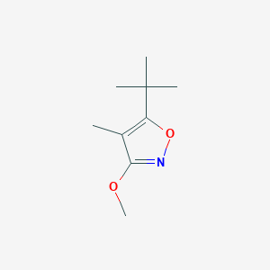 molecular formula C9H15NO2 B12866375 5-(tert-Butyl)-3-methoxy-4-methylisoxazole 