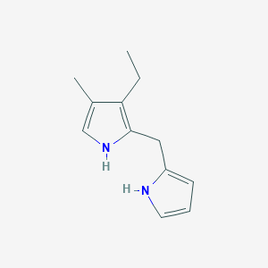 molecular formula C12H16N2 B12866404 2-((1H-Pyrrol-2-yl)methyl)-3-ethyl-4-methyl-1H-pyrrole CAS No. 918151-27-6