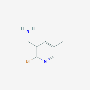 molecular formula C7H9BrN2 B12866424 (2-Bromo-5-methylpyridin-3-yl)methanamine 