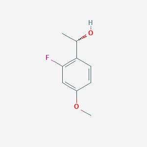 molecular formula C9H11FO2 B12866435 (1S)-1-(2-Fluoro-4-methoxyphenyl)ethan-1-ol 