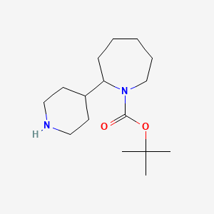 molecular formula C16H30N2O2 B12866457 Tert-butyl 2-(piperidin-4-yl)azepane-1-carboxylate 