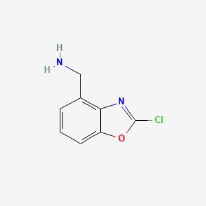 molecular formula C8H7ClN2O B12866475 (2-Chlorobenzo[d]oxazol-4-yl)methanamine 