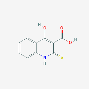 molecular formula C10H7NO3S B12866487 4-Hydroxy-2-thioxo-1,2-dihydroquinoline-3-carboxylic acid CAS No. 31507-72-9