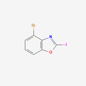 molecular formula C7H3BrINO B12866491 4-Bromo-2-iodobenzo[d]oxazole 