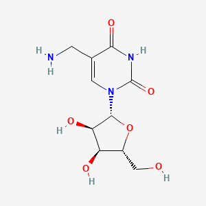 molecular formula C10H15N3O6 B12866518 5-Aminomethyluridine 