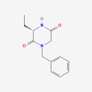 molecular formula C13H16N2O2 B1286654 (S)-1-Benzyl-3-ethylpiperazine-2,5-dione CAS No. 325145-36-6