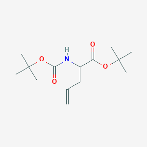 molecular formula C14H25NO4 B12866560 tert-Butyl 2-((tert-butoxycarbonyl)amino)pent-4-enoate 