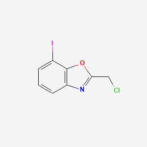 molecular formula C8H5ClINO B12866579 2-(Chloromethyl)-7-iodobenzo[d]oxazole 
