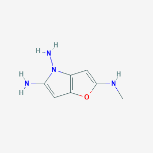 molecular formula C7H10N4O B12866633 N2-Methyl-4H-furo[3,2-b]pyrrole-2,4,5-triamine 