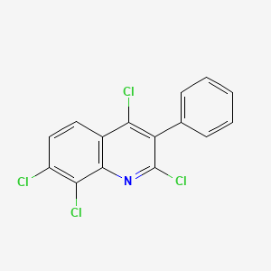 molecular formula C15H7Cl4N B12866722 2,4,7,8-Tetrachloro-3-phenylquinoline CAS No. 680213-23-4