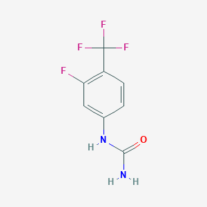 molecular formula C8H6F4N2O B12866728 3-Fluoro-4-(trifluoromethyl)phenylurea 