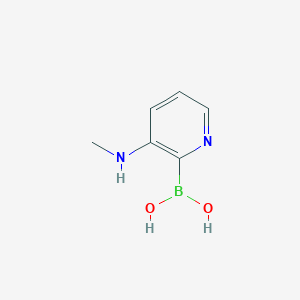 molecular formula C6H9BN2O2 B12866762 (3-(Methylamino)pyridin-2-yl)boronic acid 