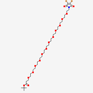 molecular formula C35H61Br2NO16 B12866788 tert-Butyl 1-(3,4-dibromo-2,5-dioxo-2,5-dihydro-1H-pyrrol-1-yl)-3,6,9,12,15,18,21,24,27,30,33,36-dodecaoxanonatriacontan-39-oate 