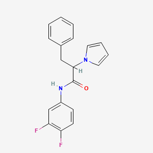 molecular formula C19H16F2N2O B12866798 N-(3,4-Difluorophenyl)-3-phenyl-2-(1H-pyrrol-1-yl)propanamide 