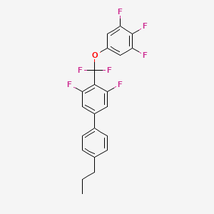 molecular formula C22H15F7O B1286691 4-(Difluoro(3,4,5-trifluorophenoxy)methyl)-3,5-difluoro-4'-propyl-1,1'-biphenyl CAS No. 303186-20-1