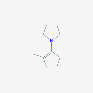 molecular formula C10H15N B12867066 1-(2-Methylcyclopent-1-en-1-yl)-2,5-dihydro-1H-pyrrole 
