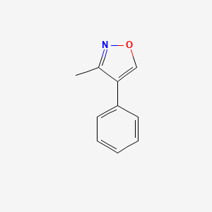 molecular formula C10H9NO B12867068 3-Methyl-4-phenylisoxazole 