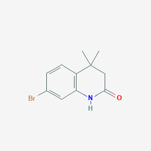 molecular formula C11H12BrNO B1286710 7-Bromo-4,4-dimethyl-3,4-dihydroquinolin-2(1H)-one CAS No. 185316-44-3