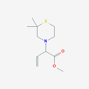 molecular formula C11H19NO2S B12867138 Methyl 2-(2,2-dimethylthiomorpholin-4-yl)but-3-enoate 