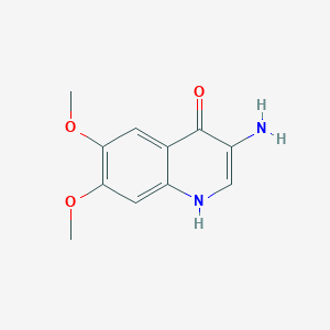 molecular formula C11H12N2O3 B12867146 3-Amino-6,7-dimethoxyquinolin-4(1H)-one 